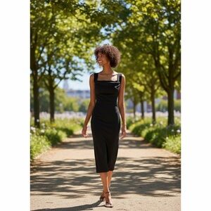 NWT Making the Cut Season 2 Episode 6 Winning Look Andrea's Black Dress SIZE S